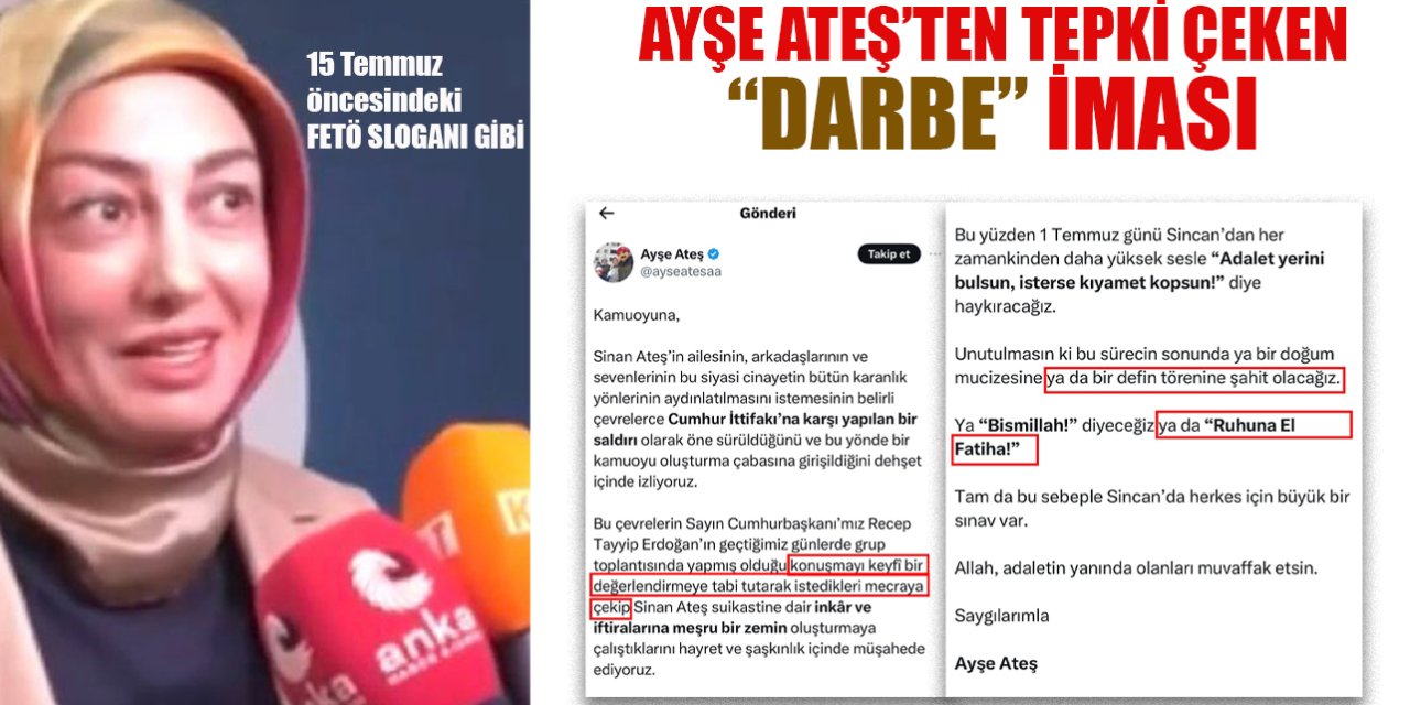 Ayşe Ateş'ten tepki çeken 'darbe' iması: FETÖ'nün 15 Temmuz öncesindeki 'doğum' reklamını hatırlattı